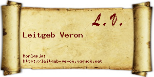 Leitgeb Veron névjegykártya
